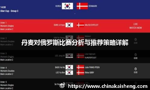 丹麦对俄罗斯比赛分析与推荐策略详解